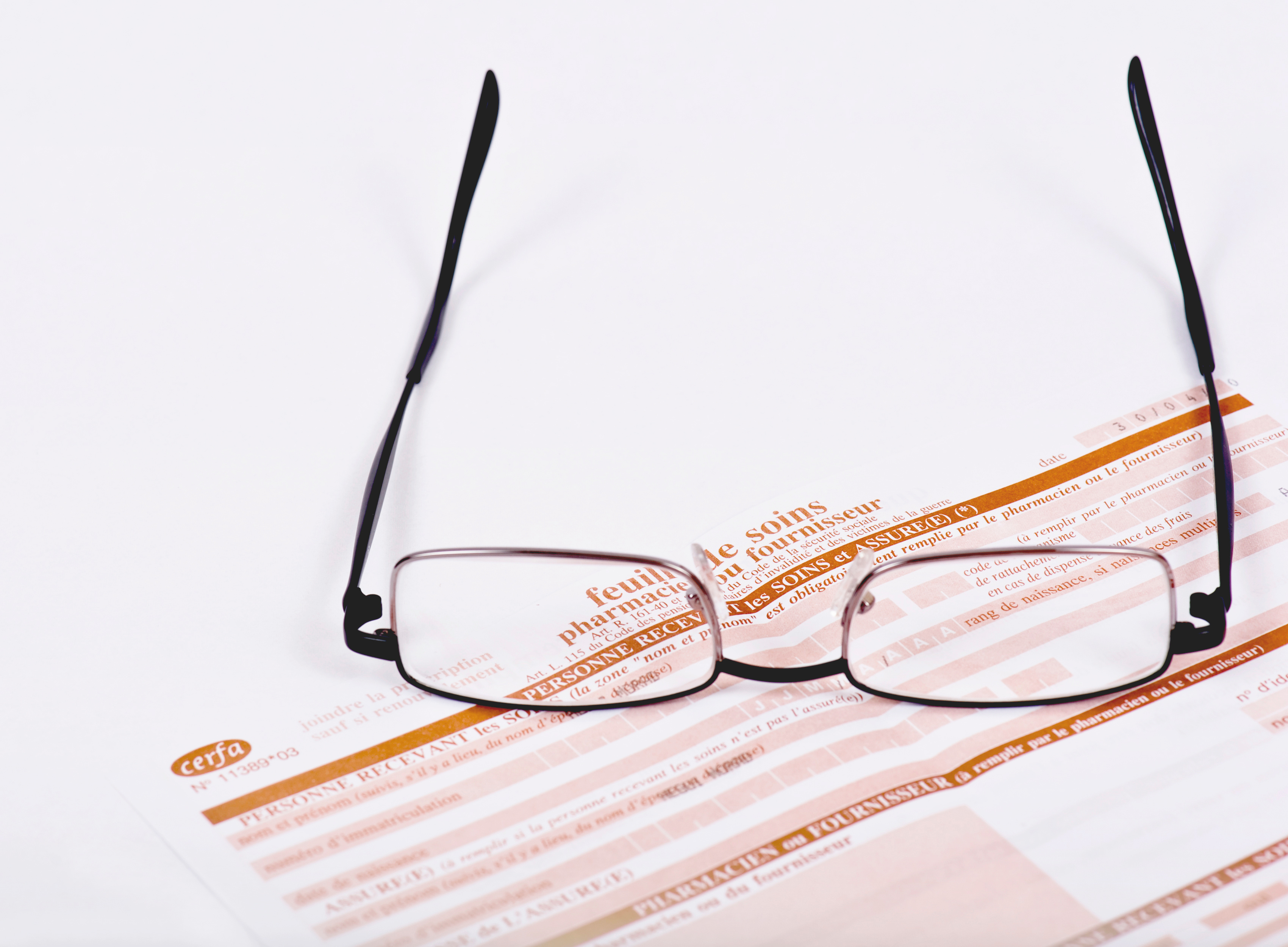 Insurance reimbursement form for glasses