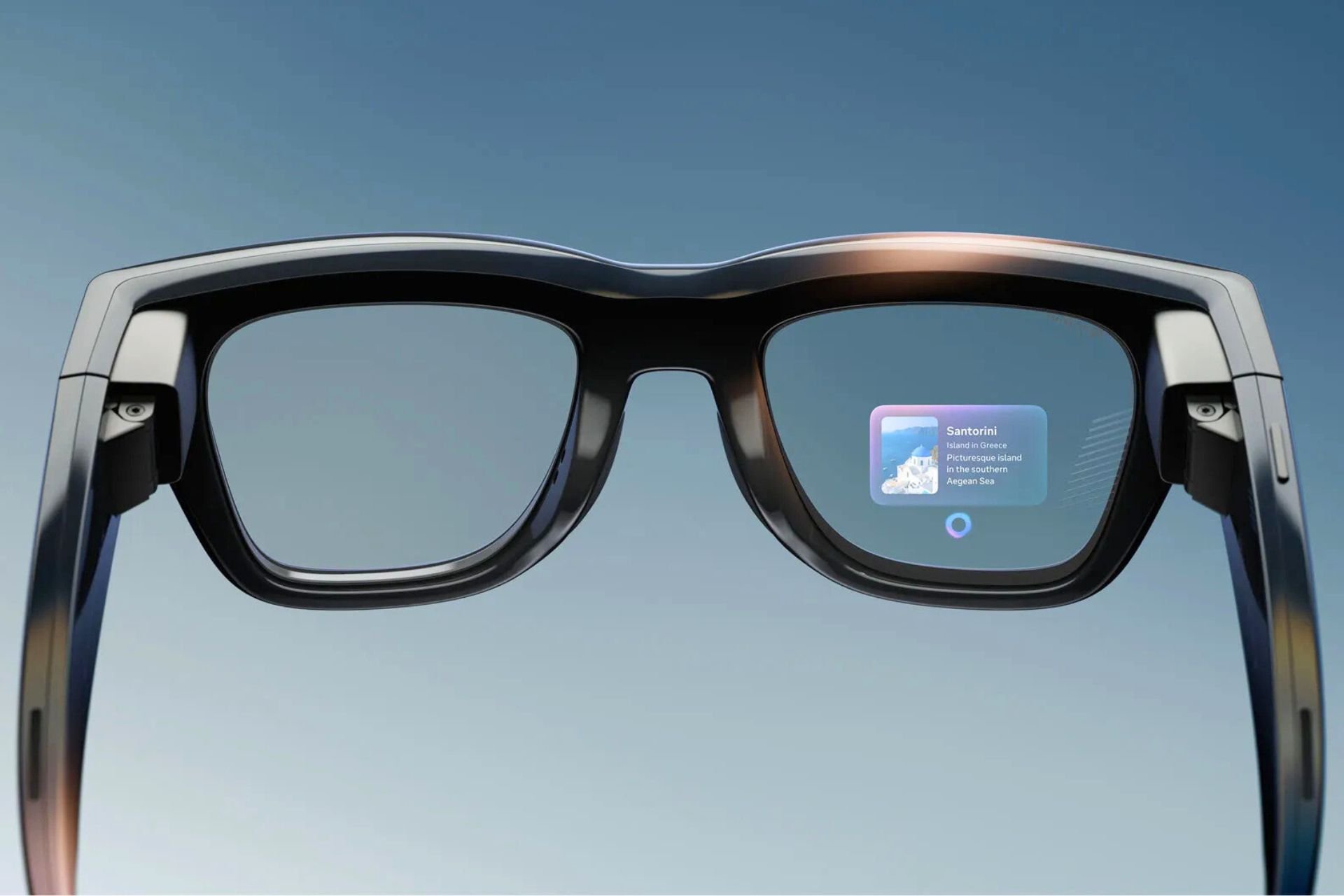 HUD preview in the right lens of Ray-Ban Meta Display