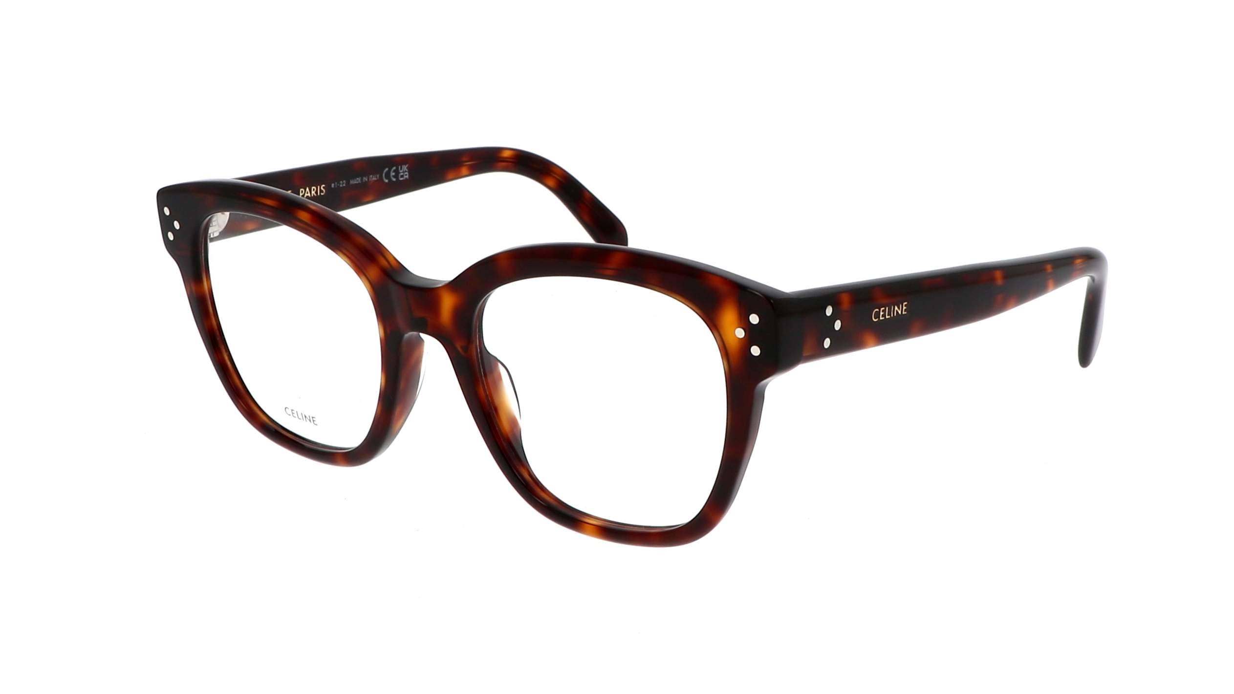 CELINE CL50086I 054 – softened cat-eye in havana tortoiseshell acetate