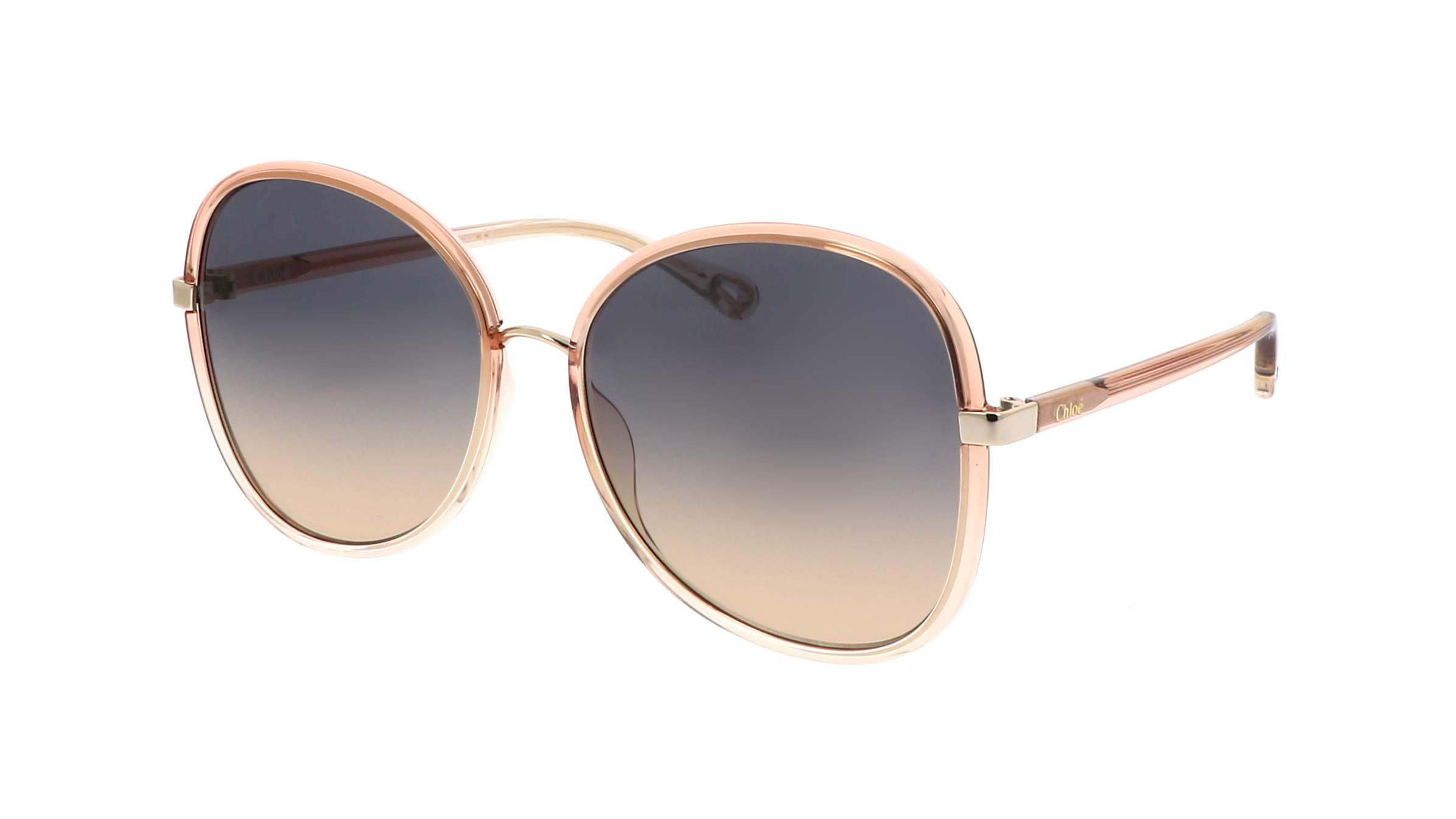 Chloé CH0030S 004 60-17 — oversize sunglasses with gold details and gradient lenses