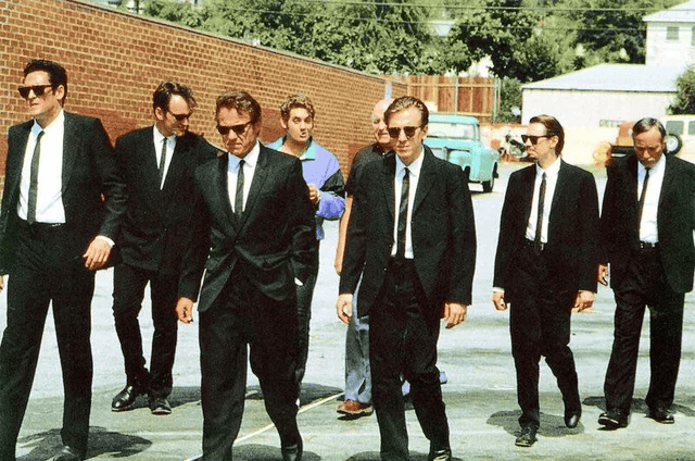 Reservoir Dogs cast wearing Ray-Ban Wayfarer and Clubmaster