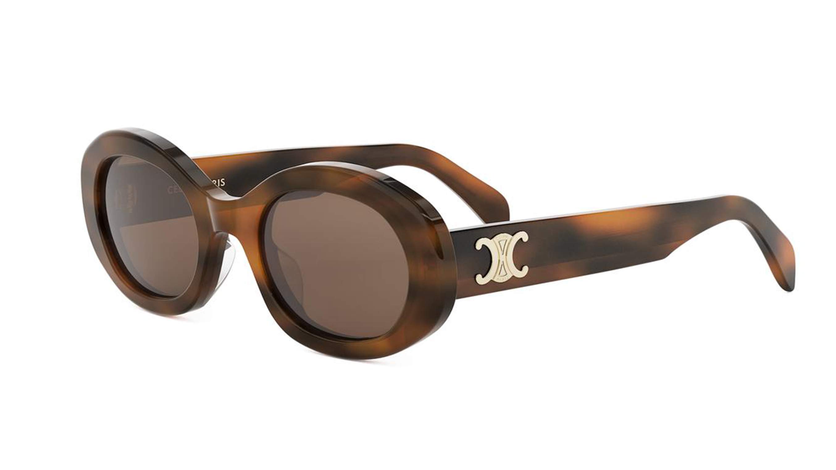 CELINE Triomphe 01 tortoise oversized sunglasses