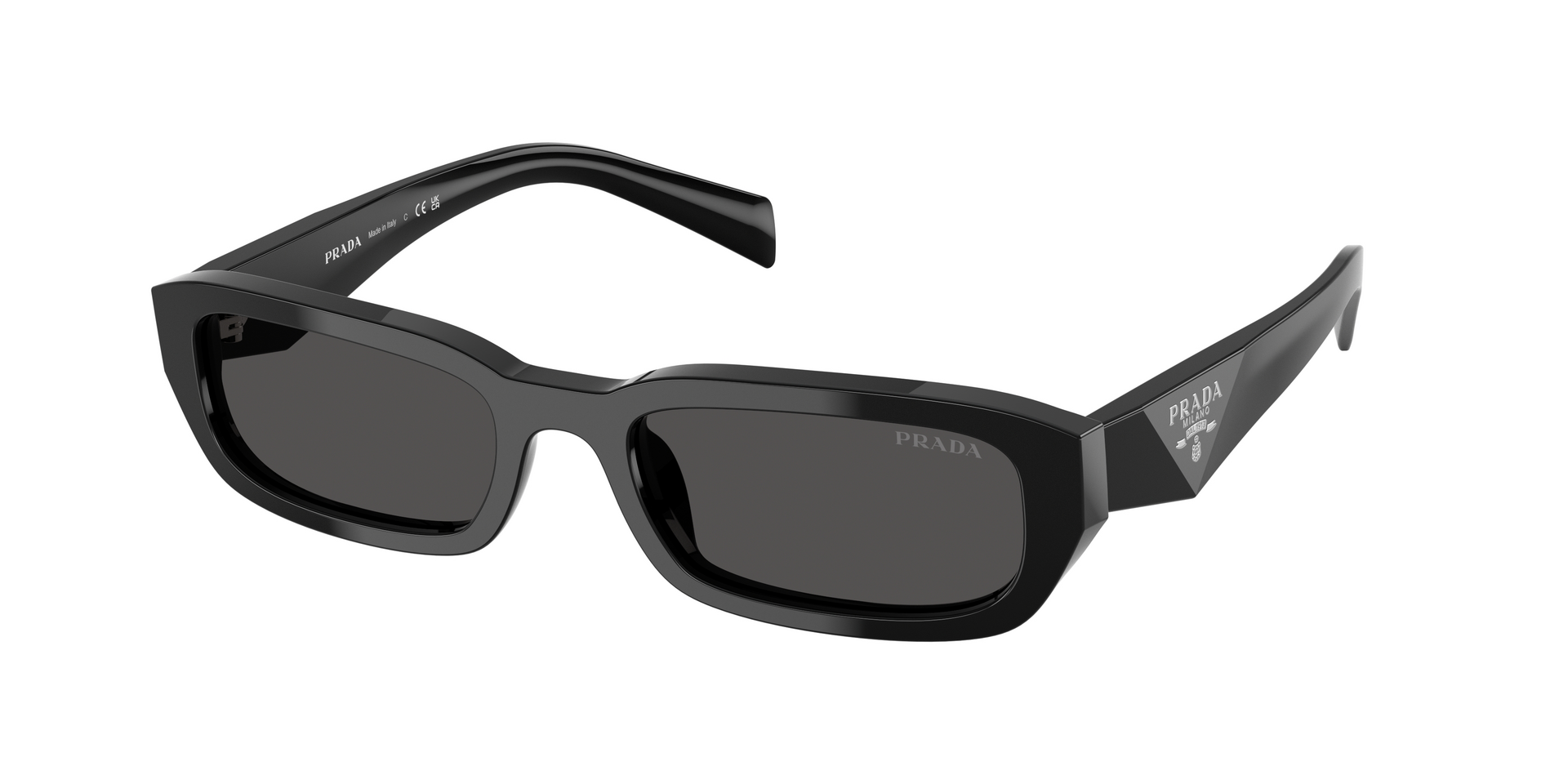 Occhiali da sole Prada PR B06S neri rettangolari