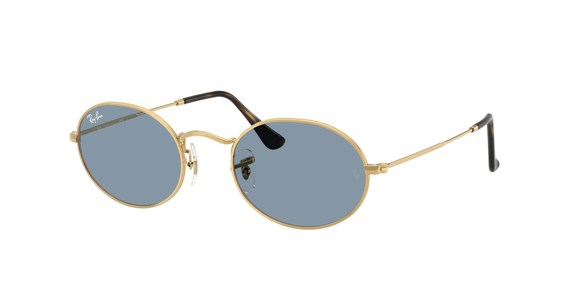 Ray-Ban Oval RB3547 arista with grey-blue lenses